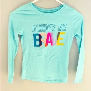 Girls blue long sleeve t-shirt